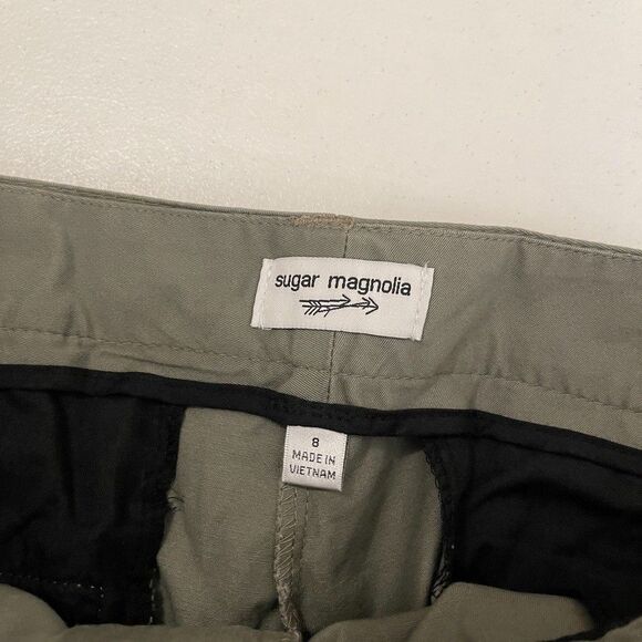 Sugar Magnolia Shorts Women's 8 Green Casual 7" Inseam Chino Flat NWT - Picture 6 of 9